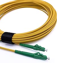 Elfcam® – 15m Glasfaserkabel LC/APC auf LC/APC Simplex Singlemode 9/125µm LSZH, FTTH LWL Patchk…