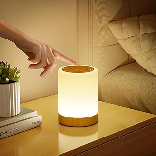 Nachttischlampe Touch Dimmbar, 5 Modi 256 RGB Farbwechsel & Warmweiß LED Nachtlicht Kinder Baby,…
