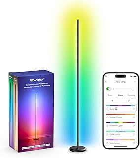 Nanoleaf Matter Smart Stehlampe Schwarz, RGB IC LED Floor Lamp Dimmbar, Musik Sync, Dynamische Gr…