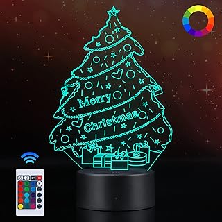 Mamowla 3D Illusion Lampe, LED Nachtlicht Kinder mit Fernbedienung 16 Farbwechsel Katze Nachtlich…