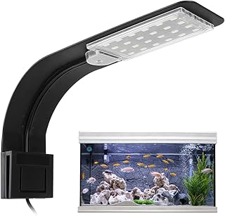 LED Aquarium Licht, Clip-on Aquarium Lampe,10W-Aquarium LED Beleuchtung mit EU-Stecker, 24 LEDs A…