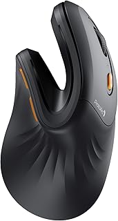 ProtoArc EM11 NL Ergonomische Vertikale Maus, MINI Kabellos Aufladbar Mouse mit 3 Gerät (2*Bluet…