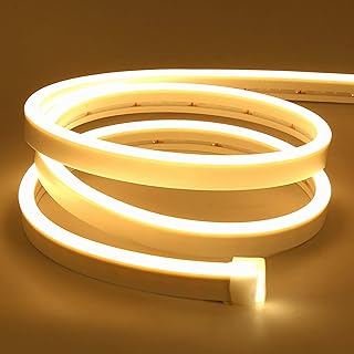 Lamomo LED Strip 2M, Warmweiss 12V Dimmbar Neon LED Streifen, Wasserdicht 3000K LED Lichtband, Le…