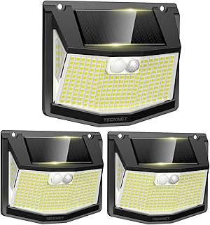 TECKNET Solarlampen für Außen mit Bewegungsmelder [3 Stück] 248 LED Solarleuchten Lampe 3 Modi…