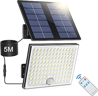 Realky Solarlampen für Außen mit Fernbedienung,Außenlampe mit bewegungsmelder,IP65 Wasserdicht…