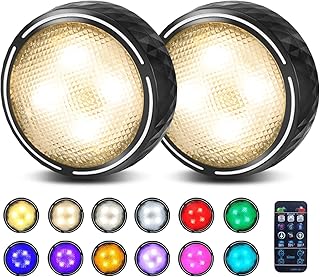 Schrankbeleuchtung Unterbauleuchte Küche ohne Kabel (16 Farben, Timer, und Memoryfunktion) dimmb…