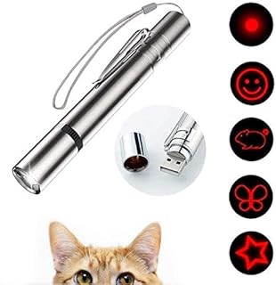 VOVIGGOL LED Pointer für Katzen Spielzeug, 7 in 1 und 5 Muster USB Wiederaufladbar Interaktives …