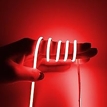 12 V LED-Streifen 3 mm Rot COB 400 LED/m, gleichmässige Lichtlinie, ultra slim Design für Regal…