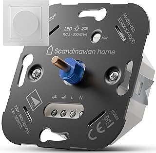 Scandinavian home Dimmer für LED Lampen 3-300W / VA – Universeller LED Dimmer Schalter mit Phase…