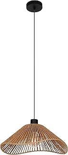 EGLO Hängelampe Lavister, Pendelleuchte über Esstisch, Esszimmerlampe im Japan-Stil, Metall in …