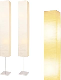 lianheng Papier Stehlampe, Japanische Stehlampe mit Reis Papier Lampenschirm, Ecke Papier Laterne…