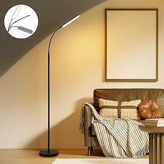 LED Stehlampe Wohnzimmer Leselampe – 18W Super Helle Dimmbare Stehleuchte 2700K-6500K mit Fernb…