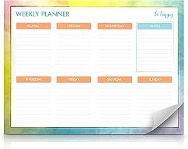 Wochen- und Tagesplaner – Ganzjahresplanung | 52 Blatt Flip-Pad-Zeitplan | Abreißbares Design …