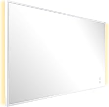 Könighaus LED Spiegel Infrarotheizung – 450W – mit Bedienelement & Ambi-Light Beleuchtung – 5 Ja…